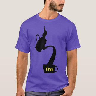 Camiseta té y té al vapor y diseño de taza de té
