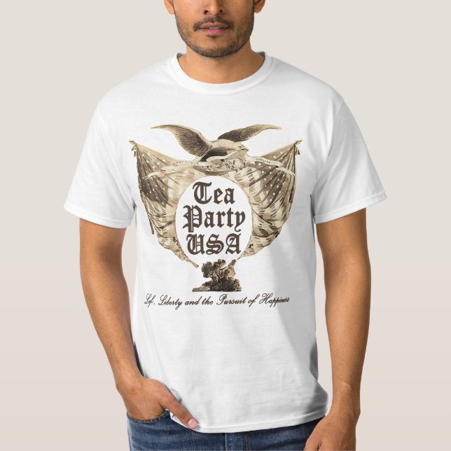 Camiseta Tea Fiesta EE.UU., la libertad de vida, la búsqued (Anverso)