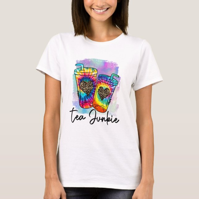 Camiseta Tea Junkie , Té cargado (Anverso)