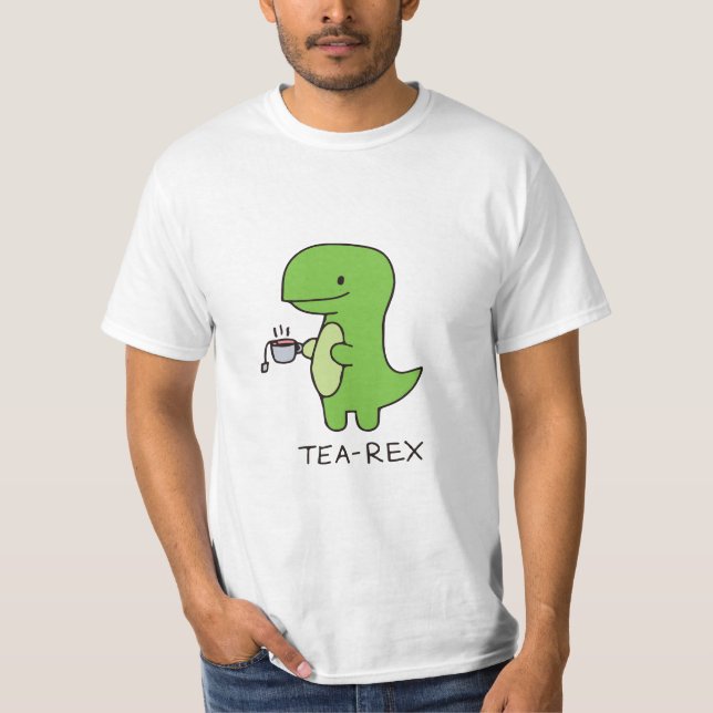 Camiseta Tea-Rex, Dinosaurio Cute, Dino Amante Funny (Anverso)