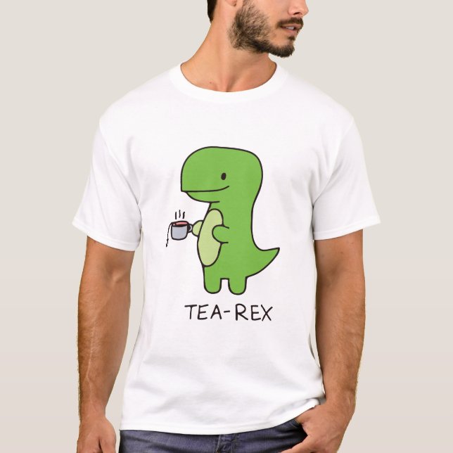 Camiseta Tea-Rex, Dinosaurio Cute, Dino Amante Funny (Anverso)