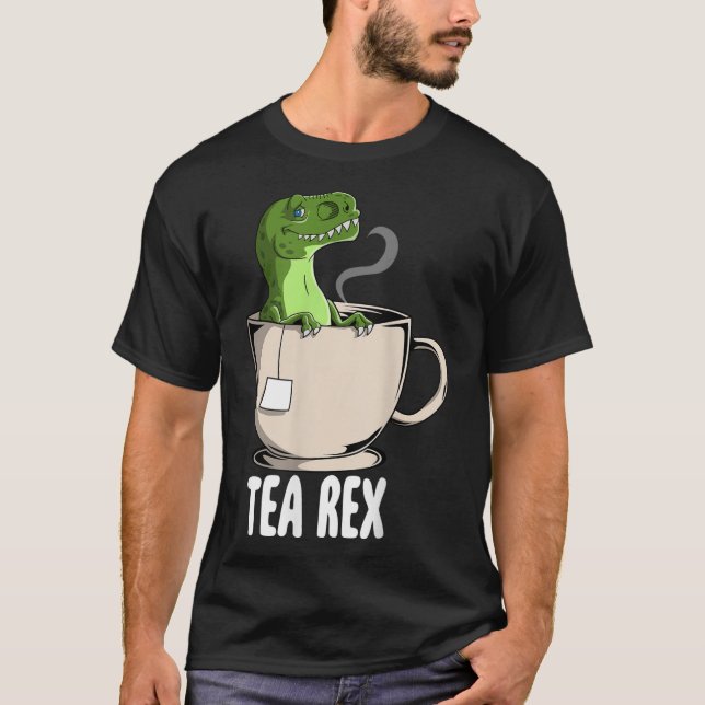 Camiseta Tea Rex Funny Rex Dinosaur Chiste Pun Tyrannosauru (Anverso)