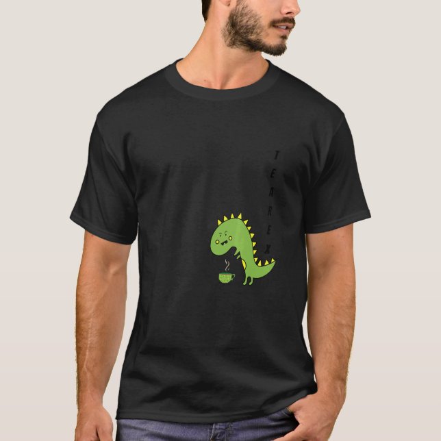 Camiseta Tea Rex Green rex Dinosaur (Anverso)