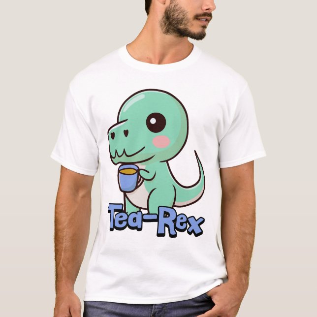 Camiseta ¡Tea-Rex! Personalizado De Té Para Beber Tex Rex P (Anverso)