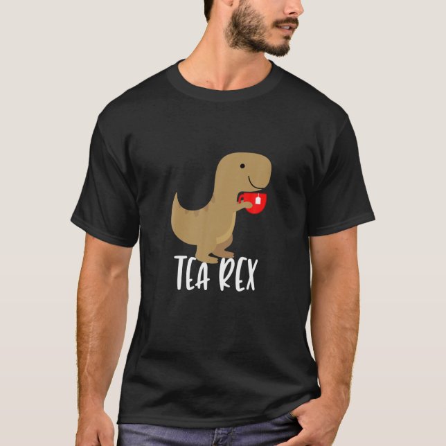 Camiseta Tea Rex T Funny Cute Tyrannosaurus Dino Tee (Anverso)