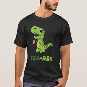 Camiseta Tea Rex Tyrannosaurus Rex Dinosaur Tea Hot Drink