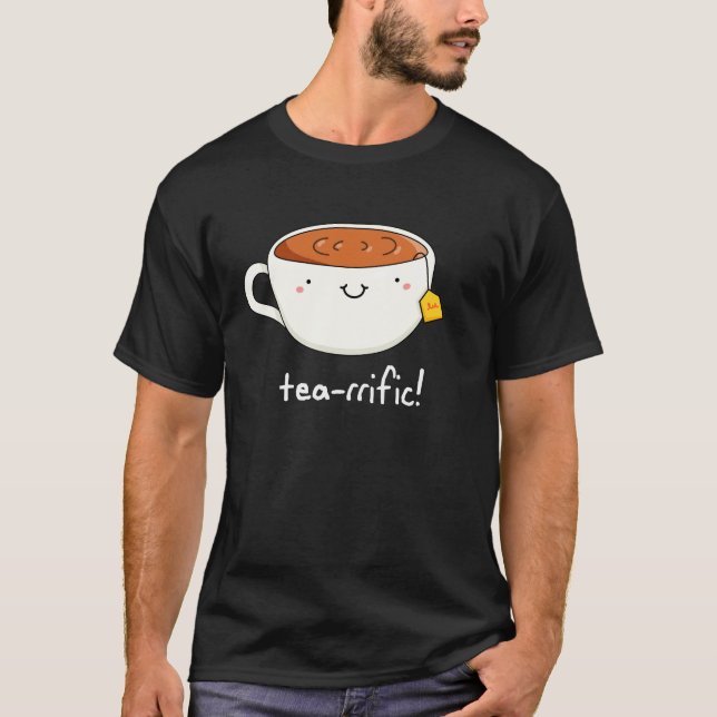 Camiseta Tea-Rimica Graciosa Copa De Tea Pun Dark BG (Anverso)