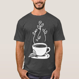 Camiseta Tea verde Diseño Minimalista negro y blanco por To