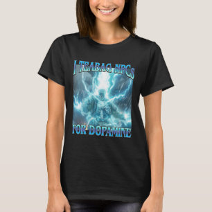 Camiseta Teabag Npcs Para Dopamina- Esqueleto Duro Divertid