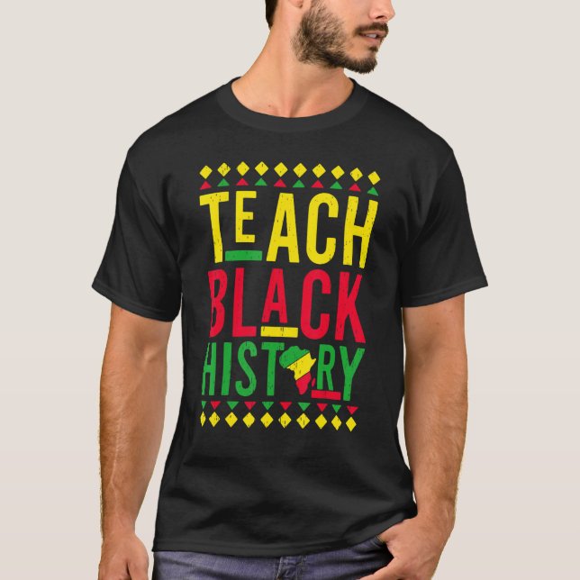 Camiseta Teach Black History Month Afro African Pride Boys  (Anverso)
