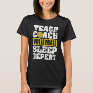 Camiseta Teach Coach Voleibol Sleep Repetir Voleibol