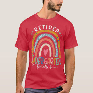 Camiseta Teach Love Inspire Boho Rainbow Retirado Kindergar