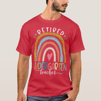 Camiseta Teach Love Inspire Boho Rainbow Retirado Kindergar