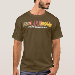 Camiseta Teach Love Inspire Leopard Día de San Valentín 4Gr