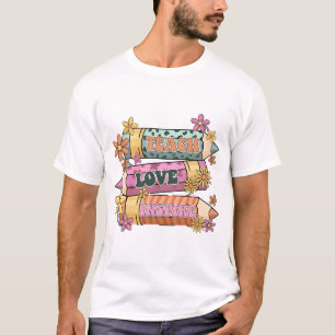 Camiseta Teach Love Inspire Retro Design
