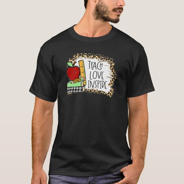 Camiseta Teach Love Inspire Shirt Leopard Cheetah Print 100 (Anverso)