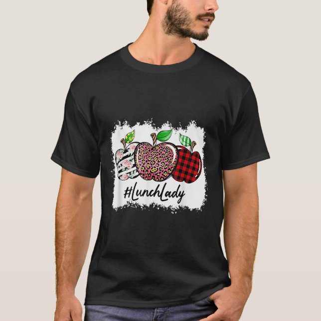 Camiseta Teach Love Insre Lunch Lady Leopard Red Plain  (Anverso)