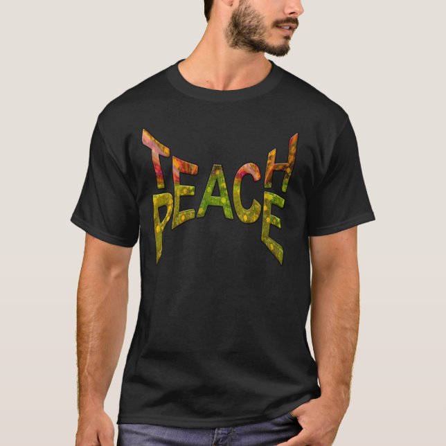Camiseta Teach-Peace Around the world de Nadine May (Anverso)