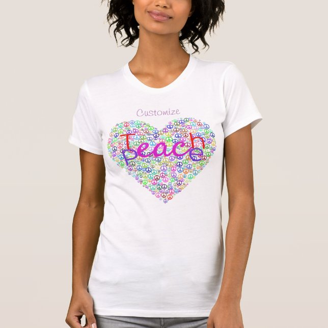 Camiseta Teach Peace Heart Thunder_Cove (Anverso)