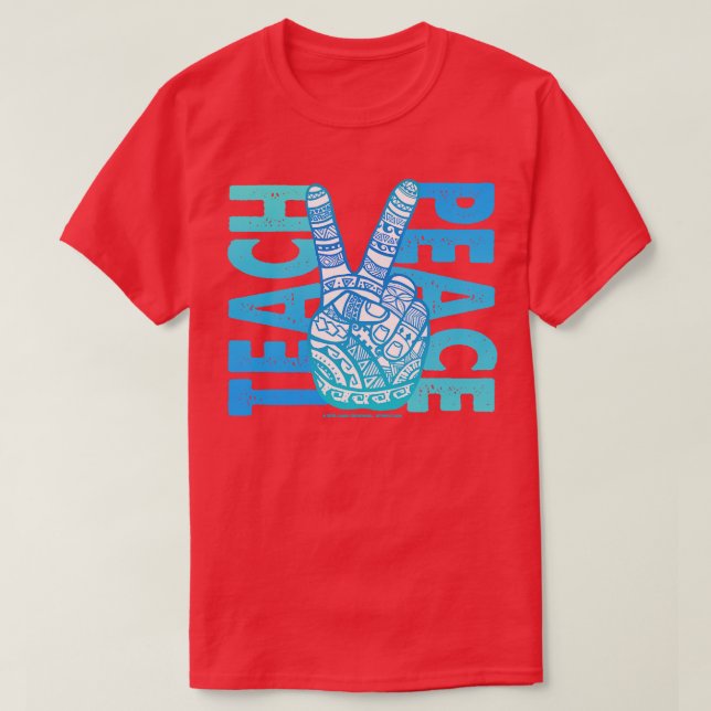 Camiseta Teach Peace Polynesian Boho (Diseño del anverso)