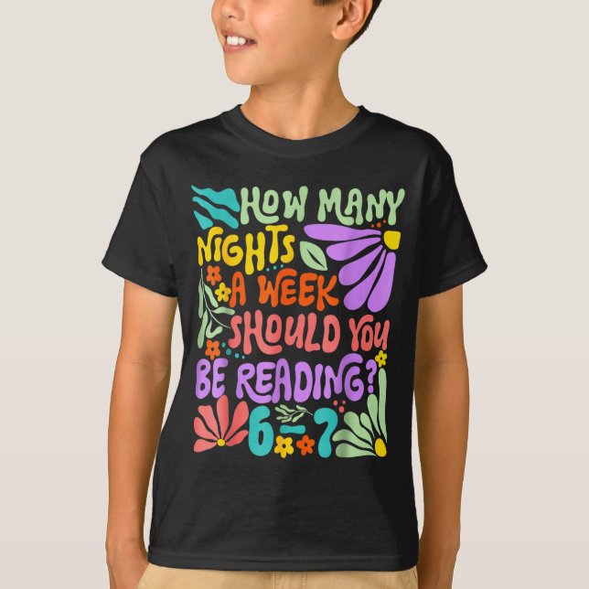 Camiseta Teacher 67 How Many Nights A Week Should You Be Re (Anverso)