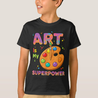 Camiseta Teacher - Art Is My Superwer Art Teacher Drawing P