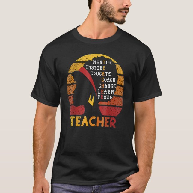 Camiseta Teacher Black History Month Afro African Prde Men  (Anverso)