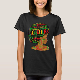 Camiseta Teacher Black History Queen Melanin Afro African P