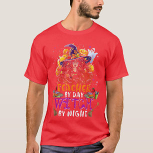 Camiseta Teacher By Day Witch By Night Funny Witch Scary Pu