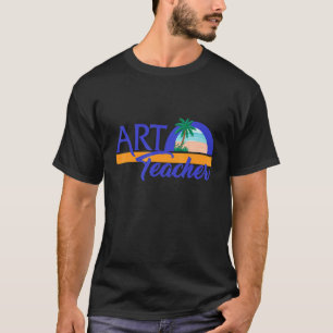 Camiseta Teacher de Arte Artista Pintura de Playa Creativa・