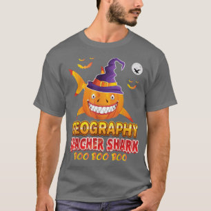 Camiseta Teacher de geografía Templo de Bompkin de Tiburón