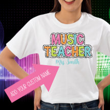 Teacher de música Polka Dot Tshirt