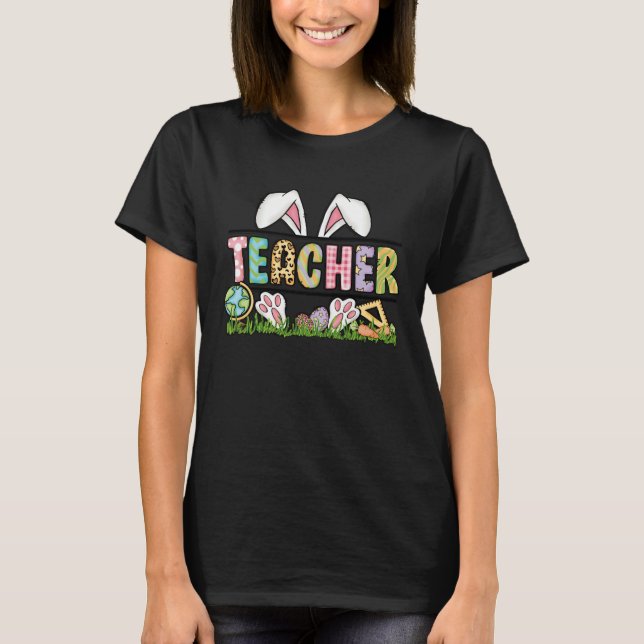 Camiseta Teacher Easter Day 2023 One Hoppy Teacher Bunny Ea (Anverso)