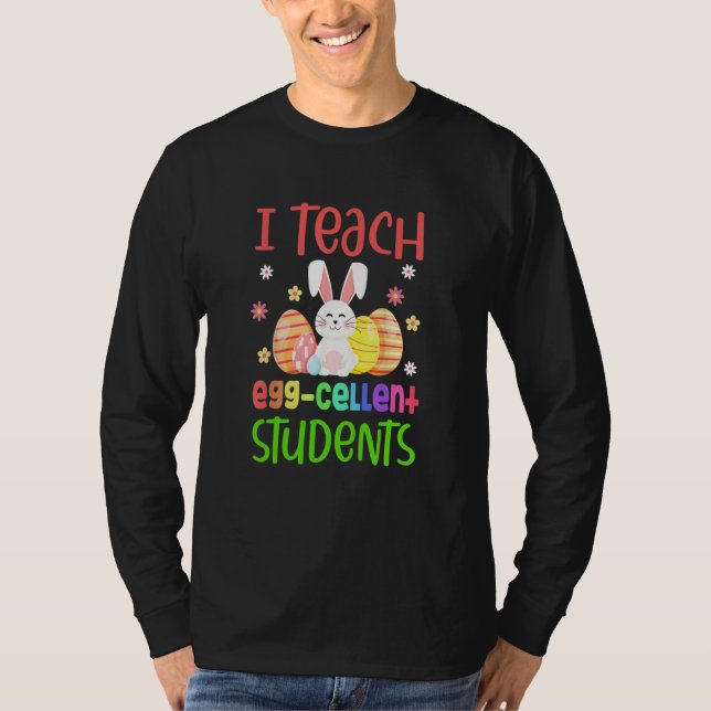 Camiseta Teacher Easter Day I Teach Egg Cellent Students (Anverso)
