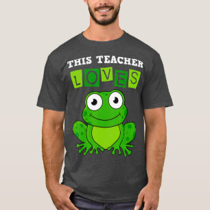 Camiseta Teacher Green Tree Frog Kindergarten Elemental