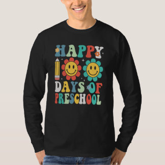 Camiseta Teacher Kids Groovy 100 Days Happy 100th Day Of Pr