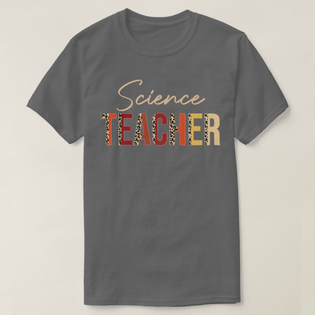 Camiseta Teacher leopard Fall Otoño Amantes Thanksg (Diseño del anverso)