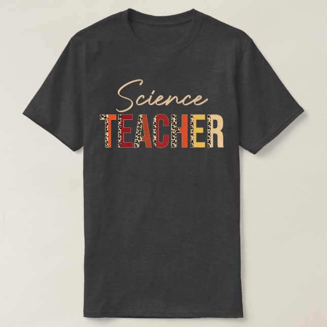 Camiseta Teacher leopard Fall Otoño Amantes Thanksg (Diseño del anverso)