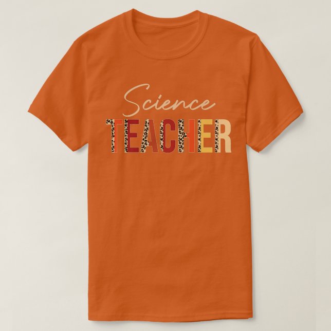 Camiseta Teacher leopard Fall Otoño Amantes Thanksg (Diseño del anverso)