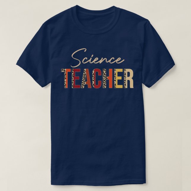 Camiseta Teacher leopard Fall Otoño Amantes Thanksg (Diseño del anverso)