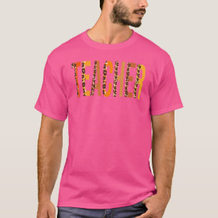 Camiseta Teacher Leopard Squad Cute otoño en Thanksgivi