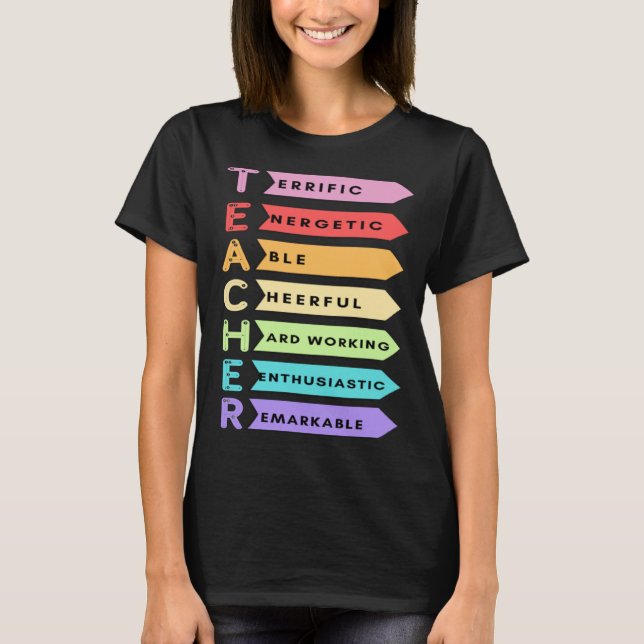 CAMISETA TEACHER  MEANING OF TEACHER (Anverso)