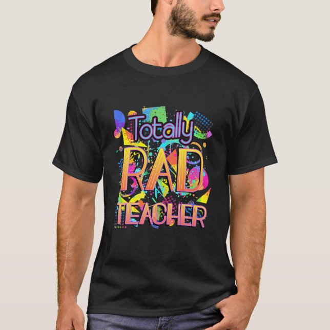 Camiseta Teacher retro 8090 regalo de profesor T S (Anverso)