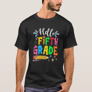 Camiseta Teacher Squad Cute Hello Fifth Grade Back To Scho