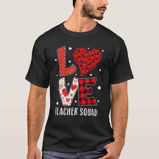 Camiseta Teacher Squad Valentines Day Love My Sweet Student (Anverso)
