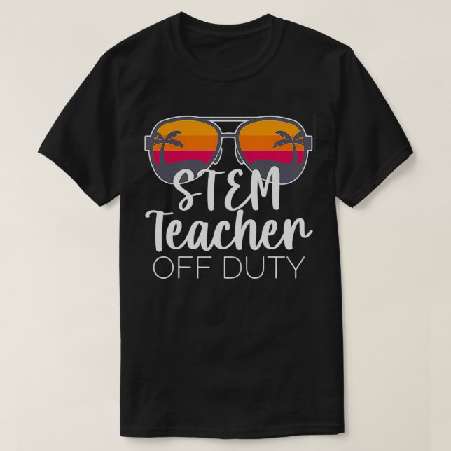 Camiseta Teacher STEM De Duty Gafas De Sol Playa Sunset (Diseño del anverso)