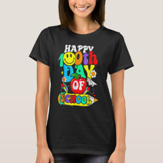 Camiseta Teacher Student 100th Days Apple Happy 100 Days Of
