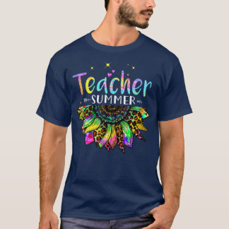 Camiseta Teacher Summer Sunflower Tie Dye Vacation 