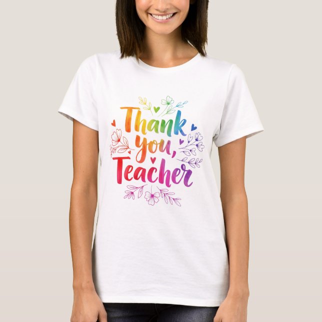 Camiseta Teacher T-Shirt - ¡Gracias, Maestro! (Anverso)