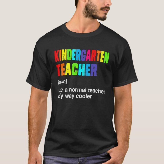 Camiseta Teacher Team Kindergarten Definición Cuta Hola Ki (Anverso)
